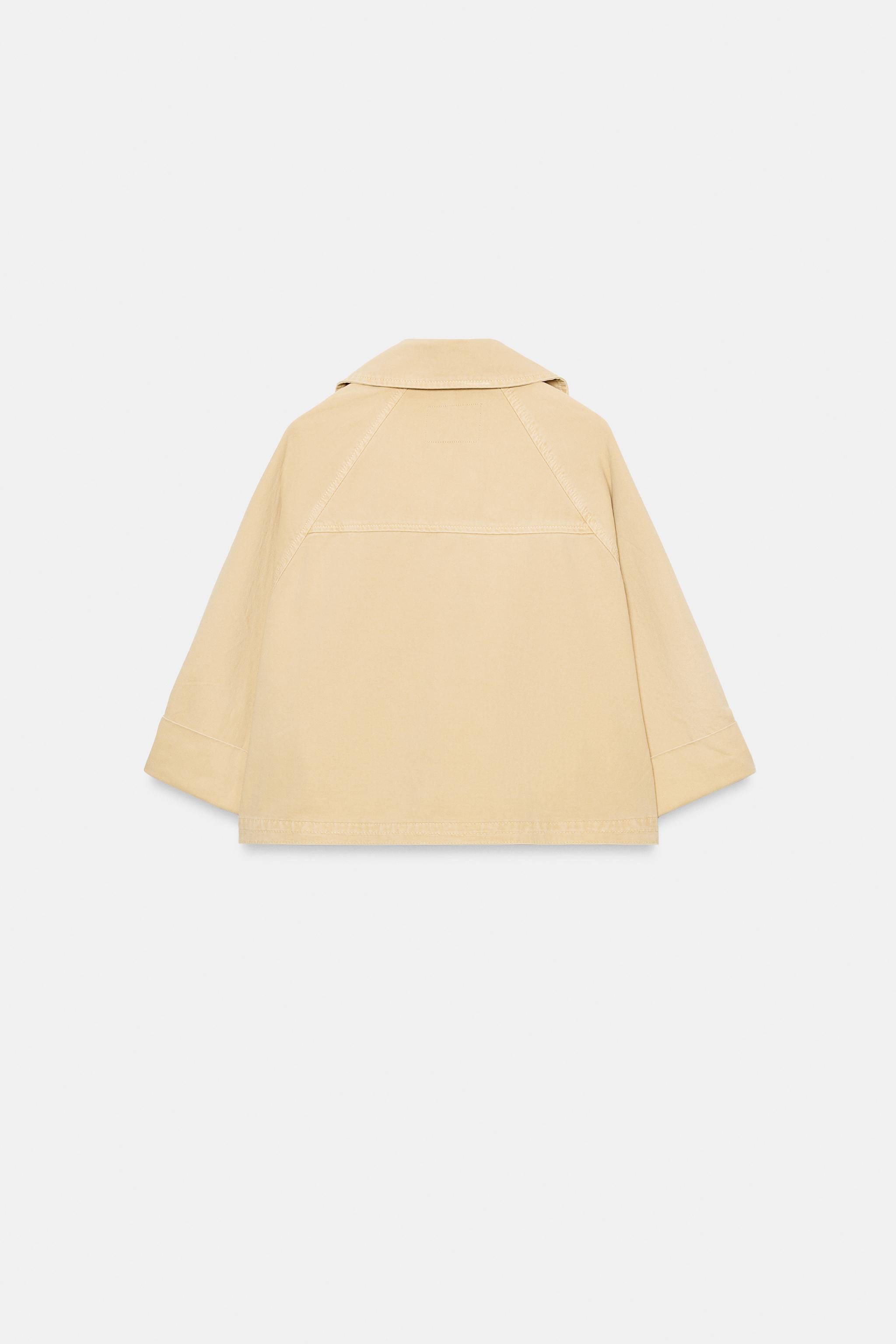 WASHED EFFECT SHORT TRENCH COAT