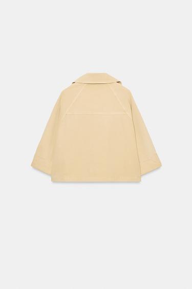 WASHED EFFECT SHORT TRENCH COAT - camel by Zara - Image 6
