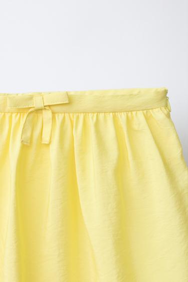 TAFFETA MIDI SKIRT - Yellow by Zara - Image 2