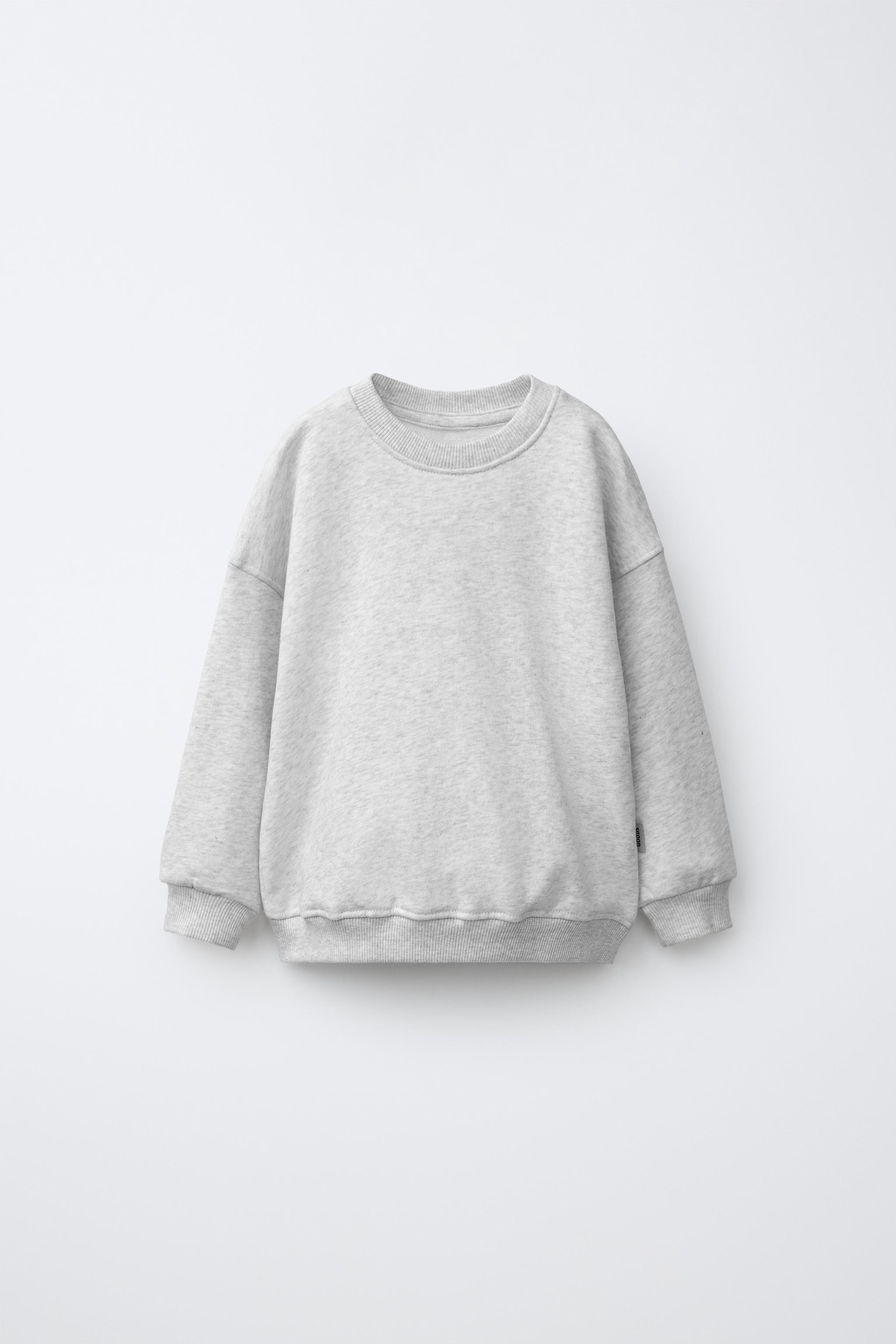 PLAIN SWEATSHIRT — Gray marl