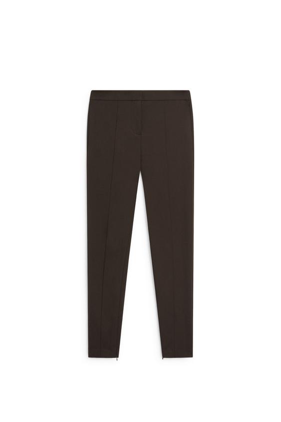 Zara Skinny fit pants with zip hem - LIMITED EDITION - Dark brown - Image 0