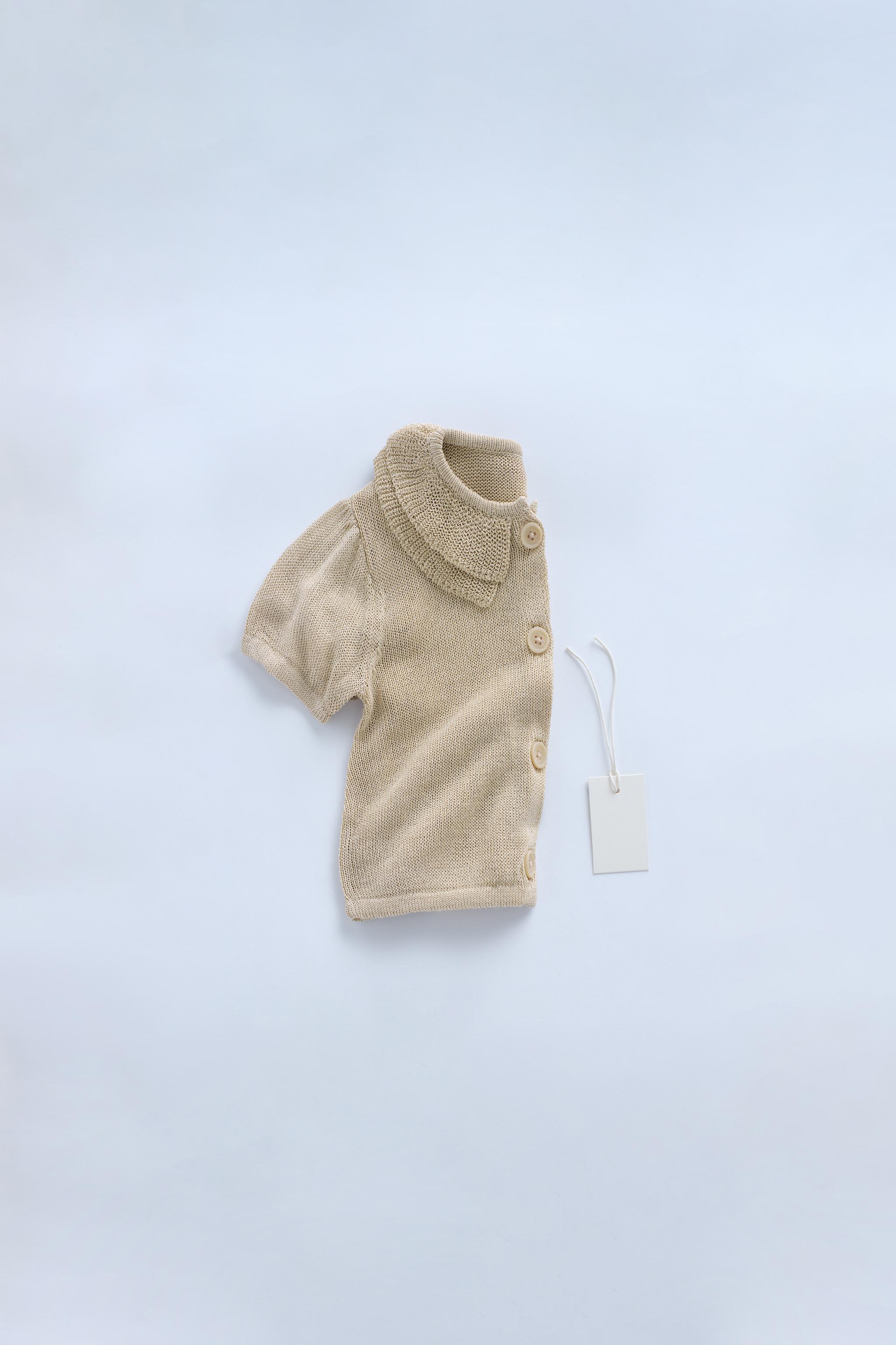 ZARA ショートスリーブ ニット カーディガン