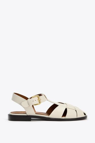 CANGREJERA PLANA TIRAS - Blanco de Zara - Imagen 0