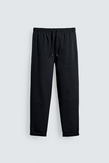 EASY CARE JOGGER WAIST TROUSERS - Blue by Zara