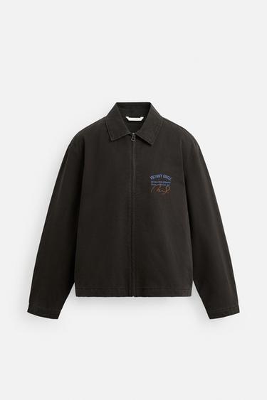 JACKET WITH CONTRAST EMBROIDERY - Brown by Zara - Image 6