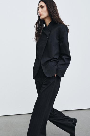 PANTALON TAILLE HAUTE À RAYURES ZW COLLECTION - rayures de Zara - Image 1