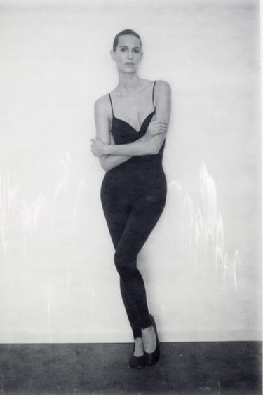 Zara POLYAMIDE LACE LEGGINGS - Black