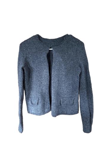 ZARA BUTTONED 100 WOOL CARDIGAN
