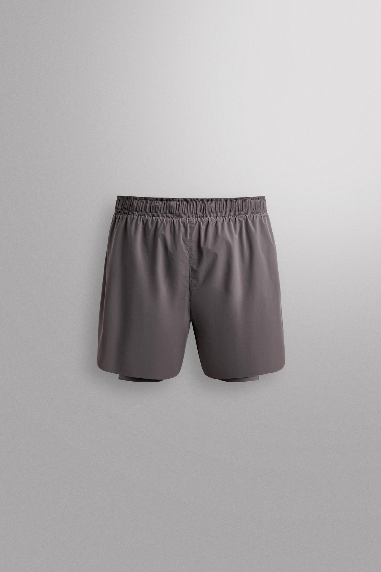 2-IN-1 RUNNING SHORTS — Purple