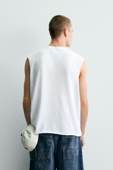 COTTON KNIT TANK TOP - White by Zara - Image 2