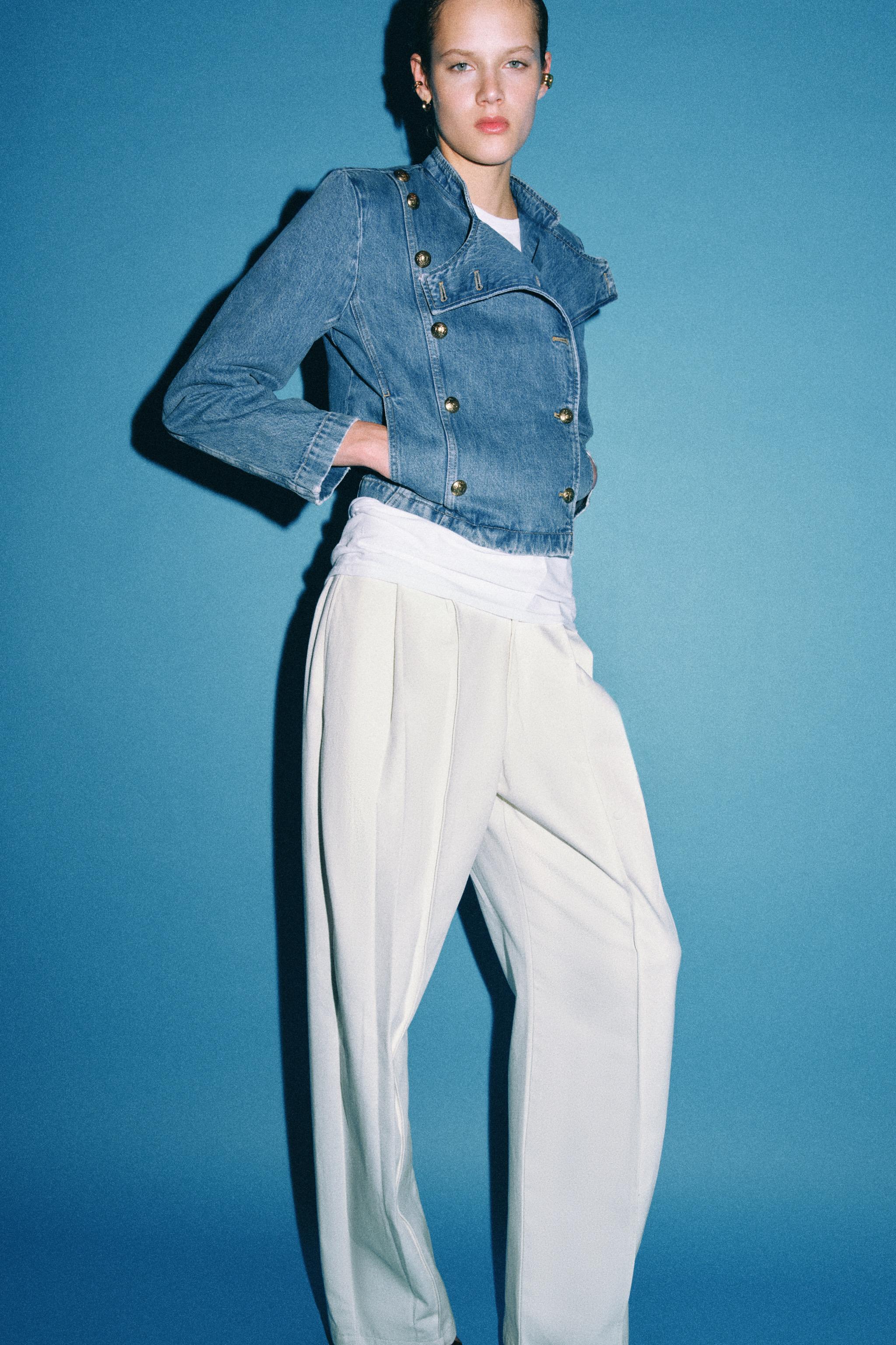 ZW COLLECTION OMUZ DETAYLI DENIM CEKET - Görsel 4