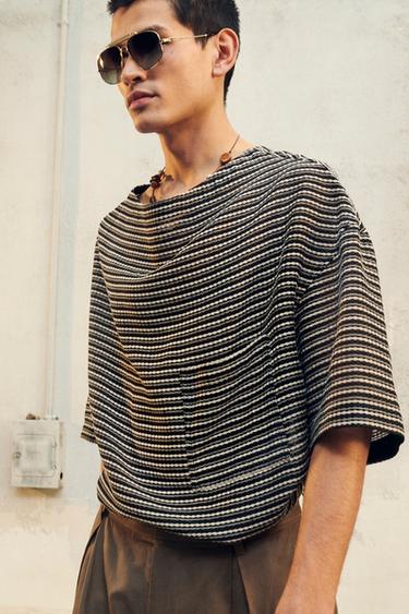 CAMISA JACQUARD LIMITED EDITION - rayas de Zara