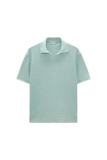 RIBBED POLO SHIRT