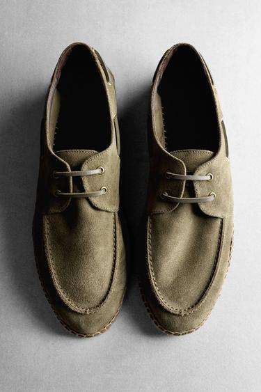 Zara Jute sole deck shoes - Green - Image 0