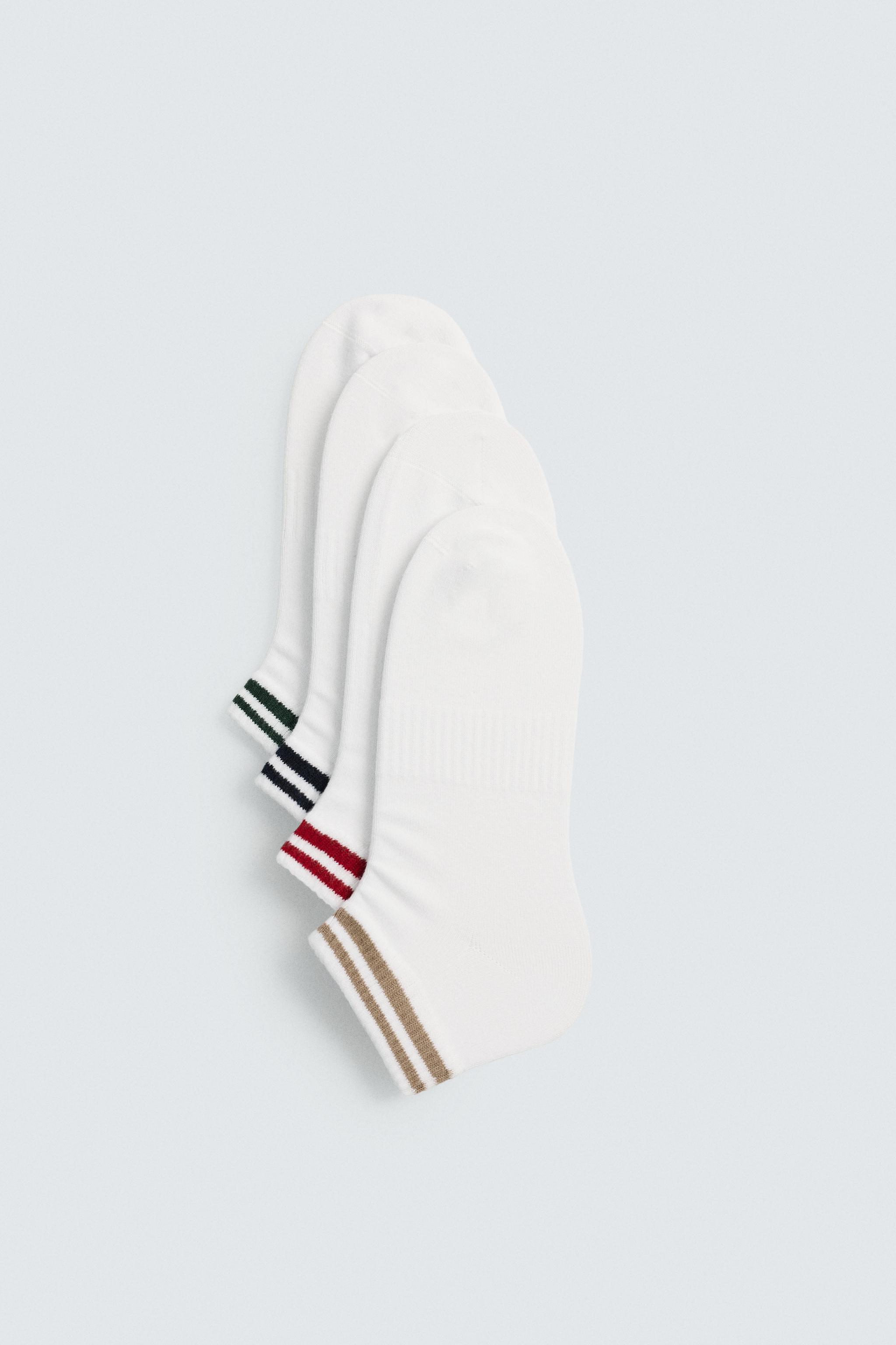 アンクルソックス 4足セット - ホワイト | ZARA Japan / 日本