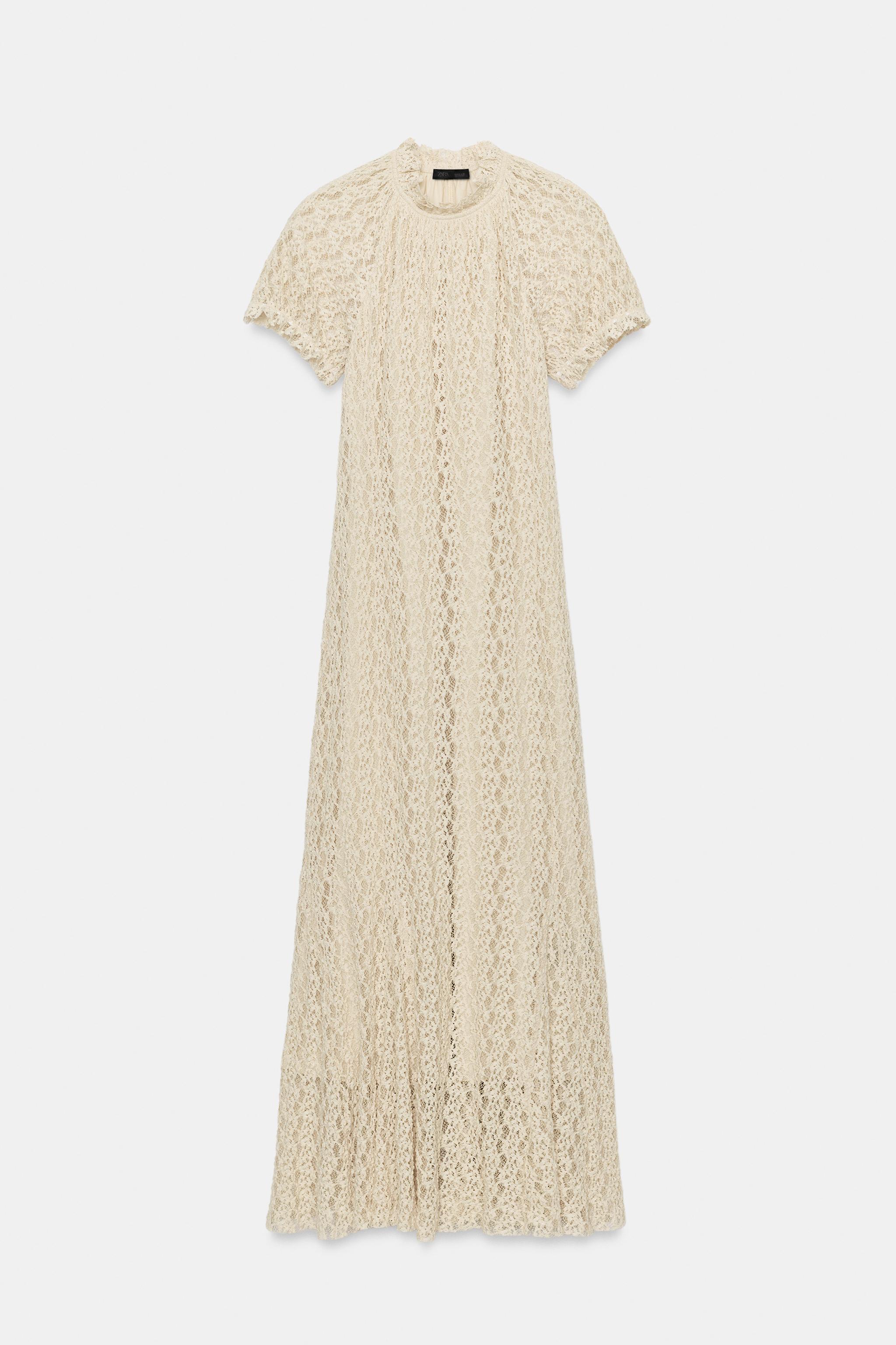 Женские платья Zara LACE MIDI DRESS — фото 6