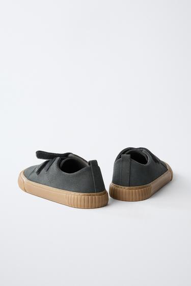 LEATHER STRAP BAREFOOT SNEAKERS - Navy Blue by Zara - Image 7
