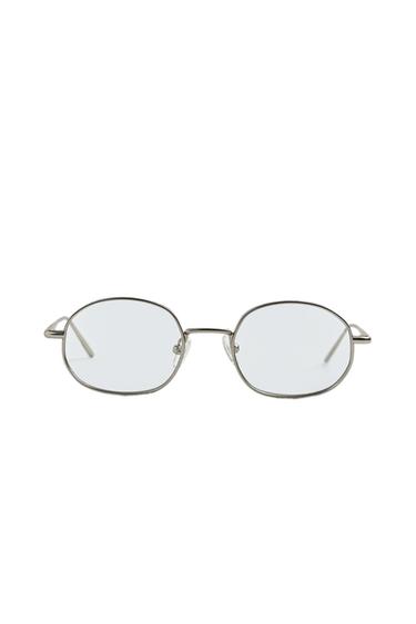 Zara LIMITED EDITION OVAL GLASSES - Silver