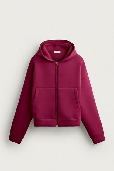 SWEAT TECHNIQUE CAPUCHA ZIPPÉ - Fuchsia de Zara - Image 6