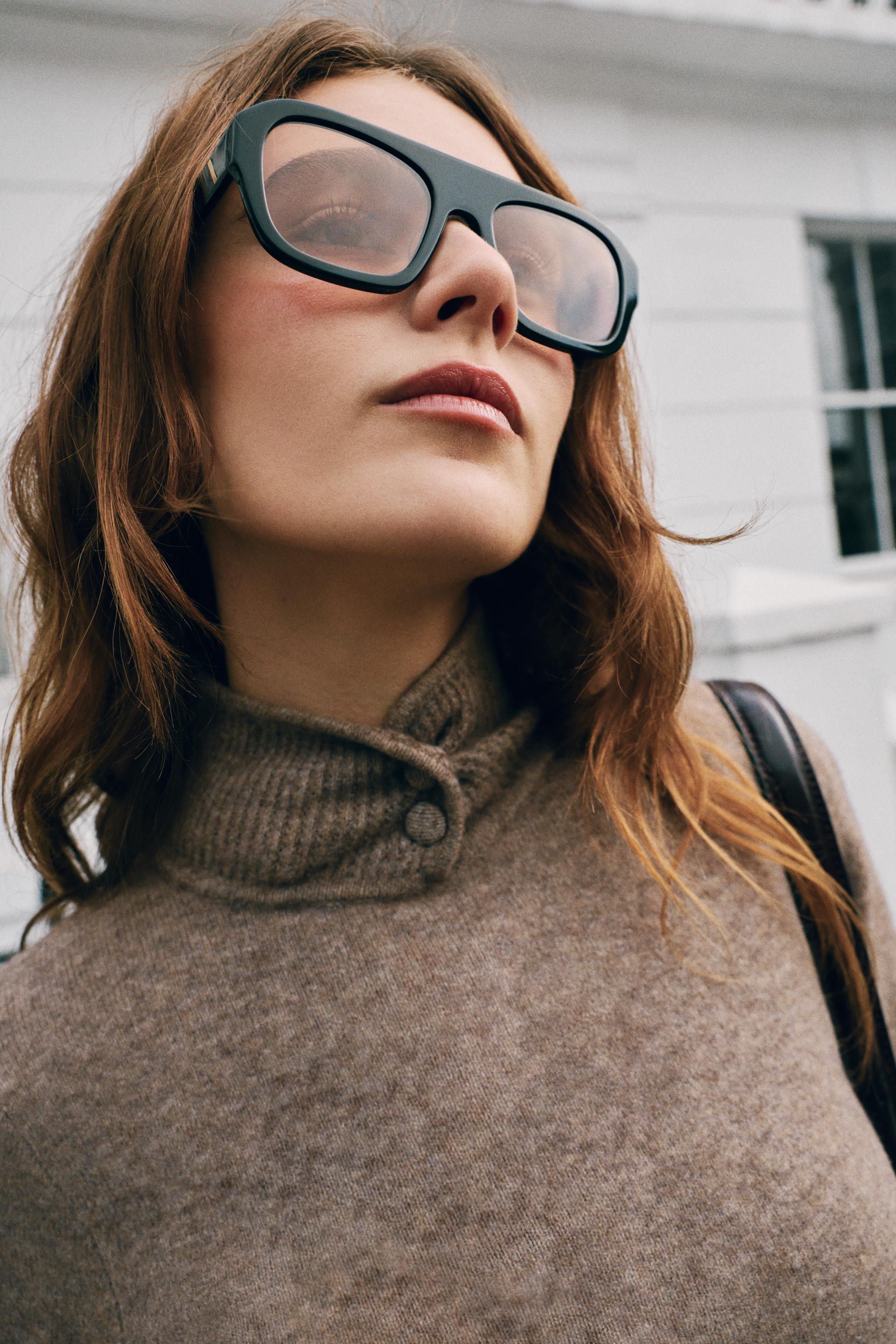 Button Knit High-Neck Sweater by Zara