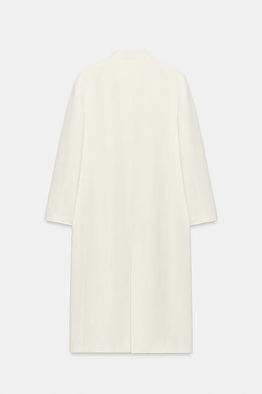 ZW COLLECTION LINEN BLEND FROCK COAT - Ecru by Zara - Image 3