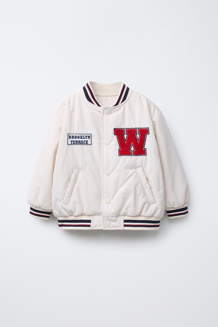 VARSITY テクニカルボンバージャケット - エクリュ | ZARA Japan / 日本