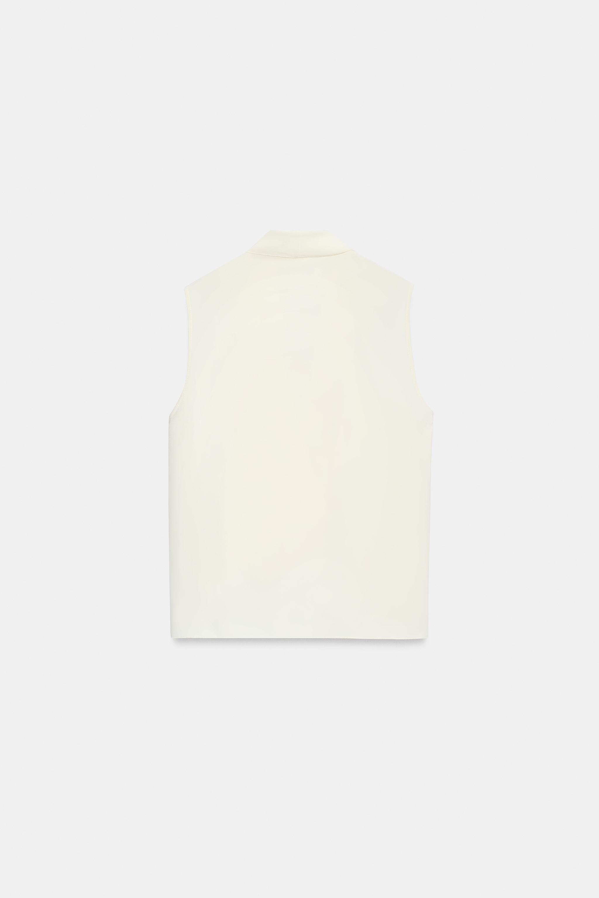 Женские рубашки Zara FLOWY WRAP TOP — фото 8