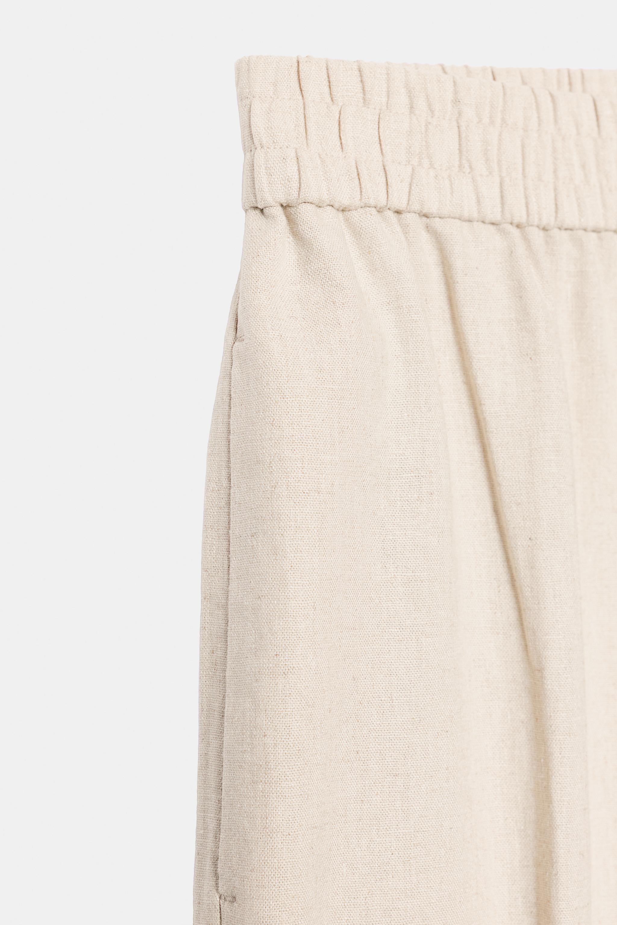 PANTALON DROIT AVEC LIN