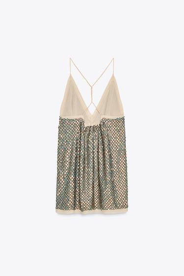 ZW COLLECTION LIMITED EDITION SEQUIN STRAPPY TOP - Copper by Zara - Image 5