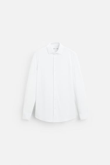 TEXTURED STRETCH SHIRT - White by Zara