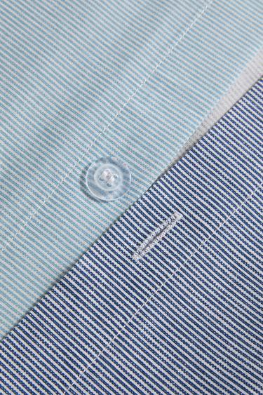 REVERSIBLE STRIPED DUVET COVER - Blue by Zara