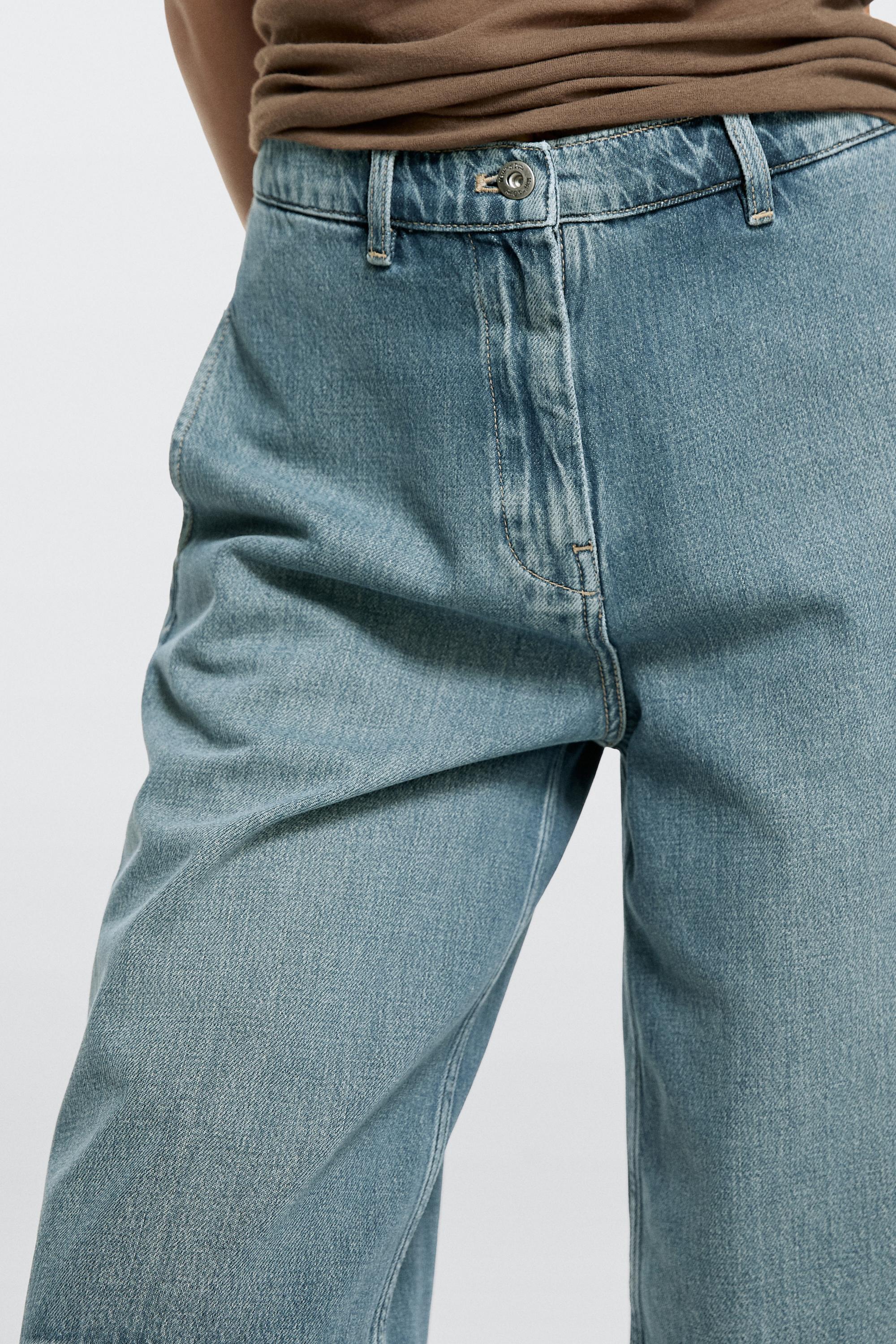 Long denim Bermuda shorts