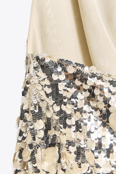 ZW COLLECTION SEQUIN HALTER DRESS - Silver by Zara - Image 10