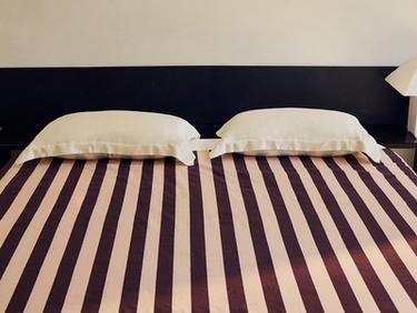 Faded Cotton Striped duvet cover — Pink 1