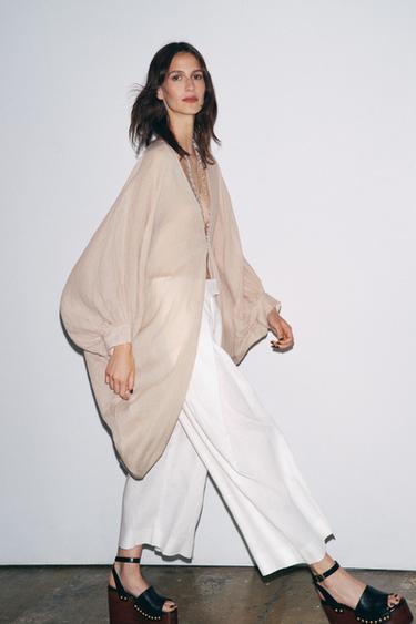 Zara ZW COLLECTION LONG RAMIE TOP - Beige-pink - Image 0