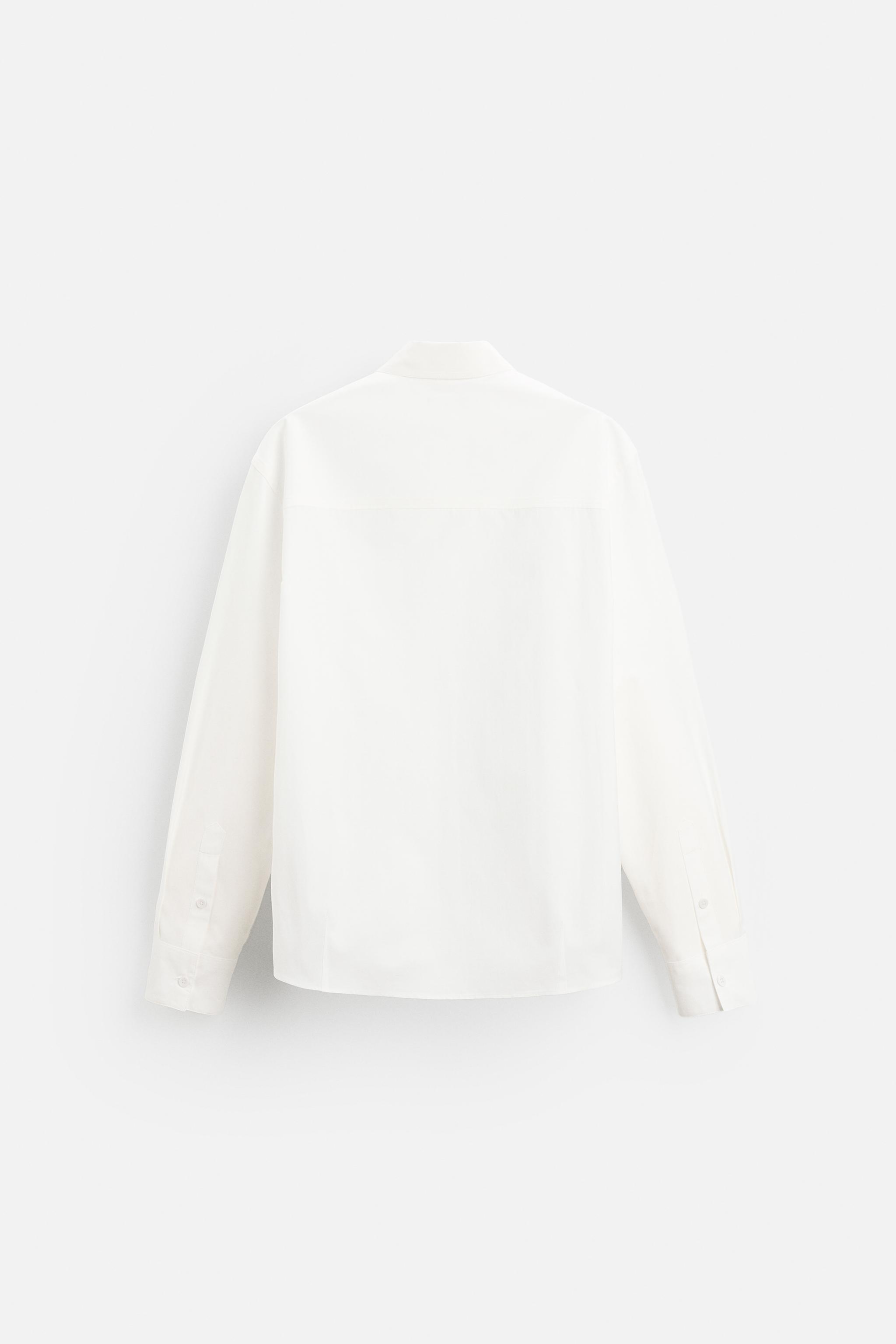 トップス jentlouis Arm zip Regular Shirt white jentlouis Arm zip Regular Shirt white