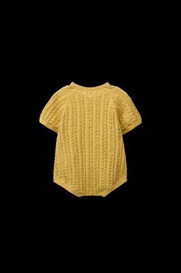 PELELE PUNTO TEXTURA - Mostaza de Zara