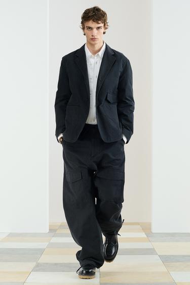 STRPD CRG PNTダークネイビーブルーZaraのSTRPD CRG PNT - ダークネイビーブルー 