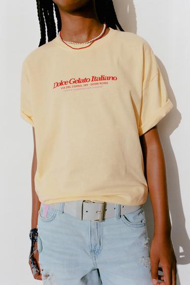 PRINTED T-SHIRT - Pistachio by Zara