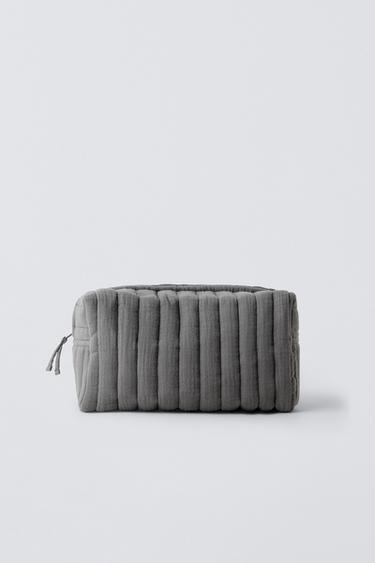 Zara TEXTURED POUCH - Anthracite grey - Image 0