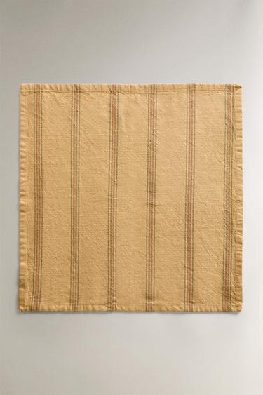 LOT SERVIETTES DE TABLE RAYURES FIL TEINTÉ (LOT DE 2) - Moutarde de Zara - Image 1