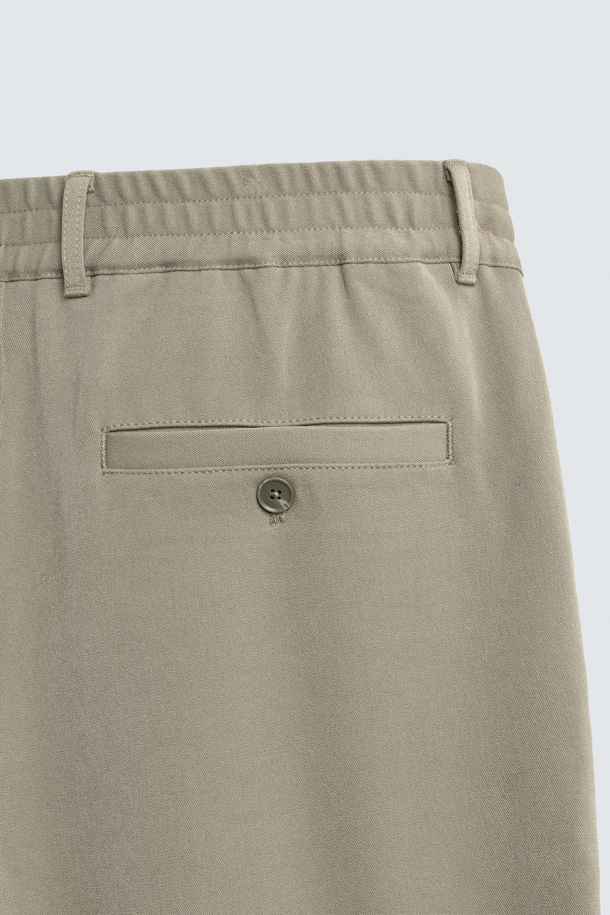 STRAIGHT FIT STRETCH PANTS