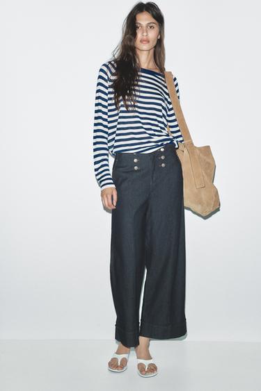 BUTTON CULOTTES - Indigo by Zara