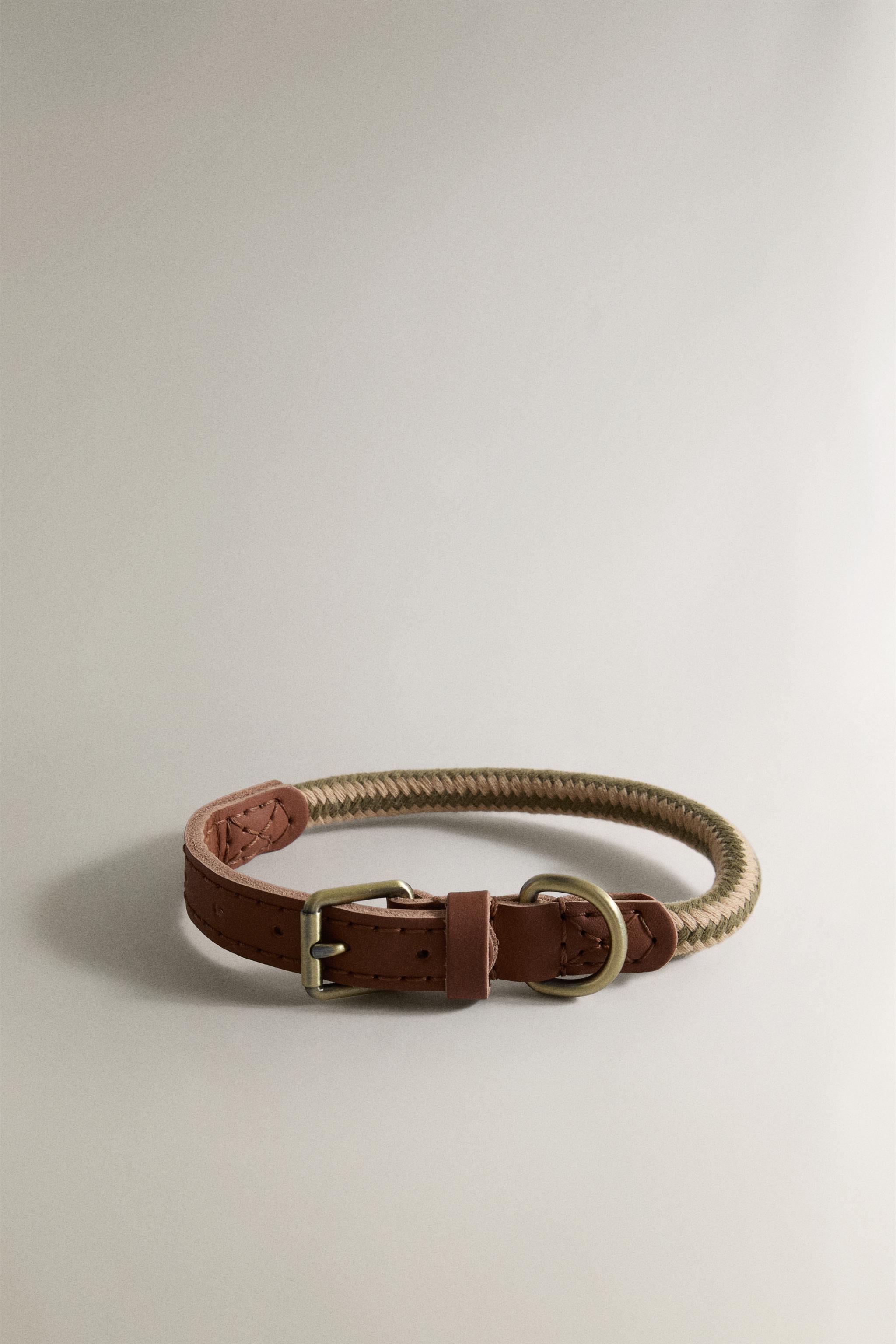 Collier corde cuir pour chiens