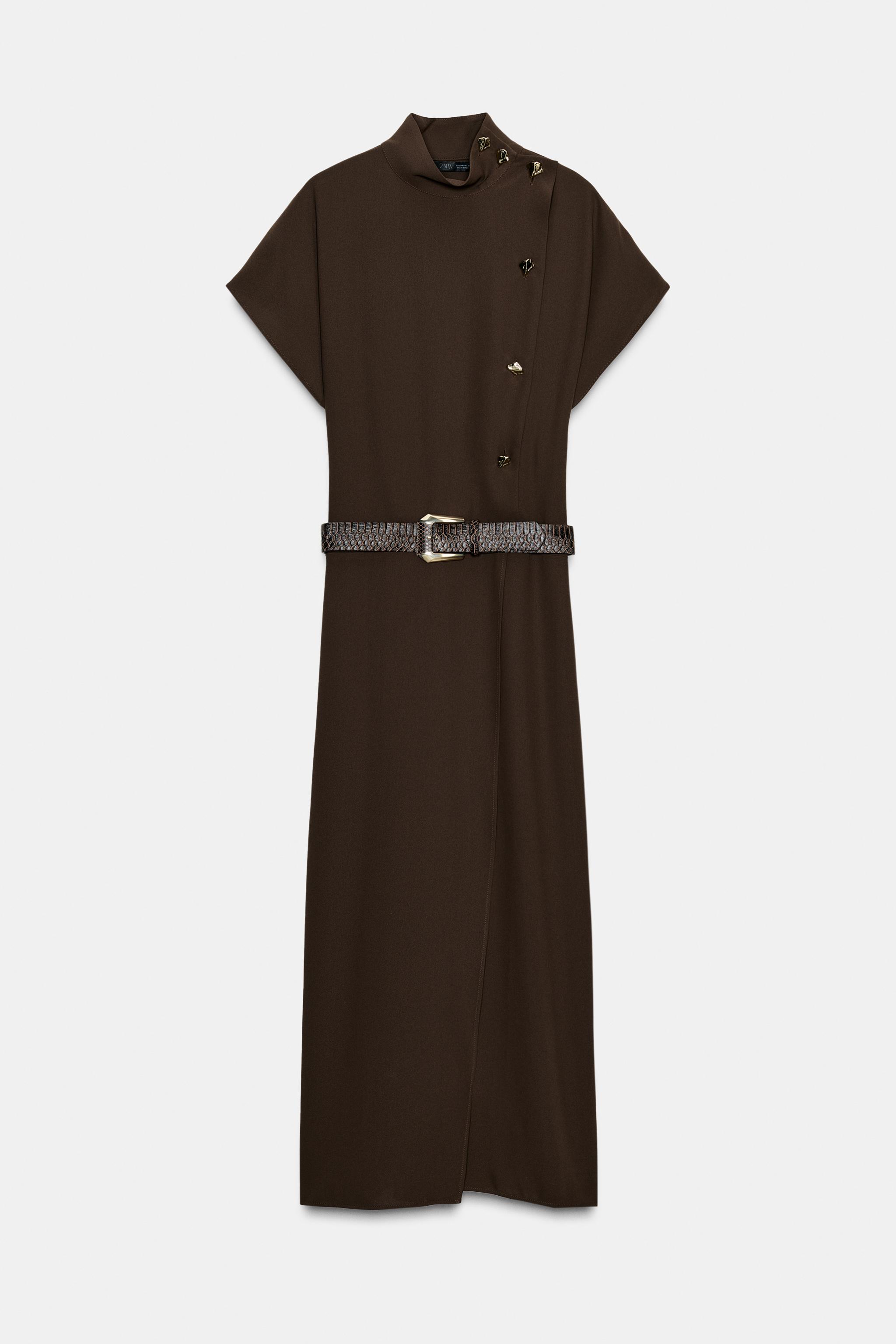 BELTED MIDI DRESS