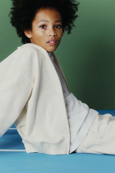 БРЮКИ WIDE LEG JOGGING ИЗ МЯГКОЙ ТКАНИ — ЭКРЮ от Zara