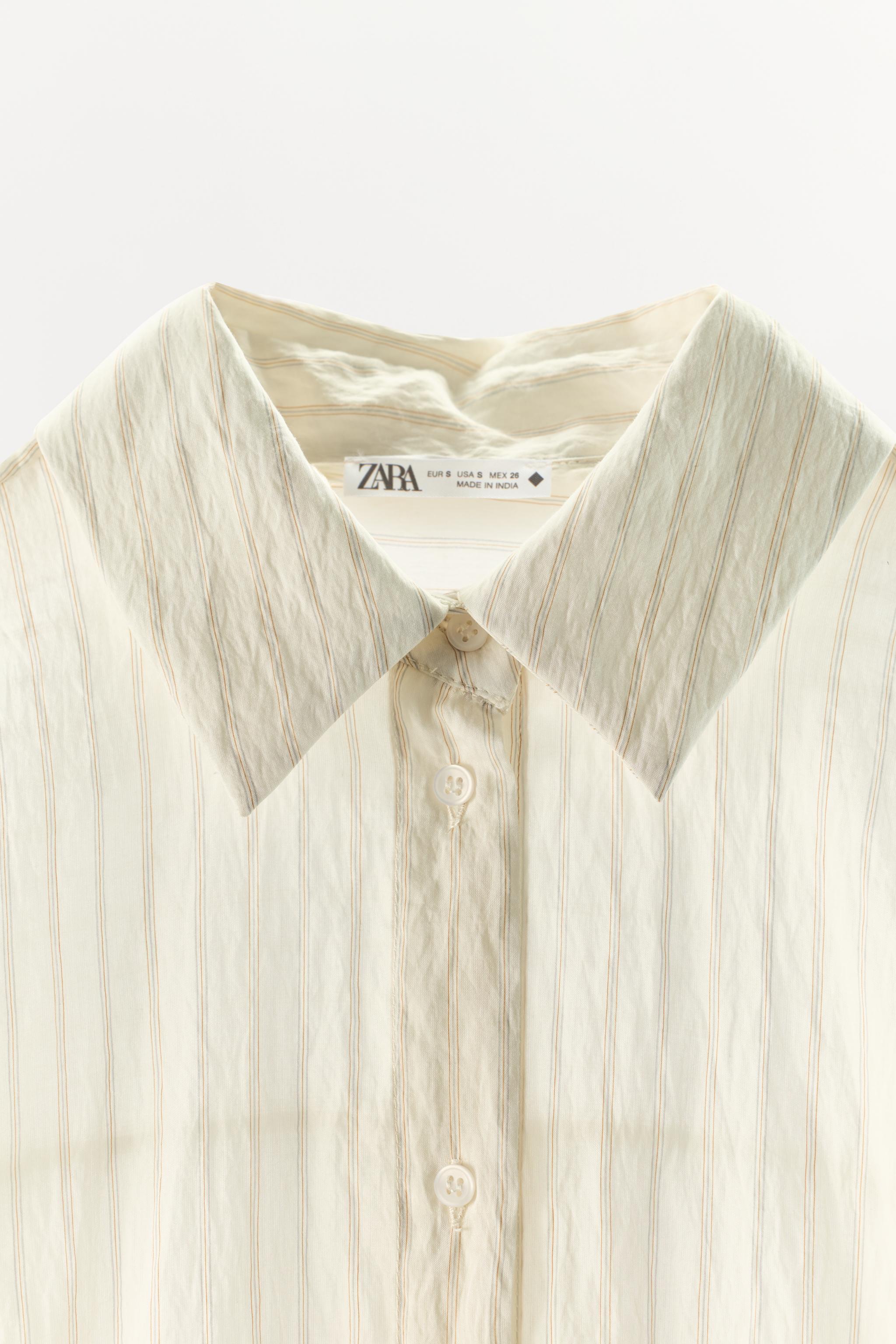 STRIPED PRINT LACE SHIRT JUMPSUIT