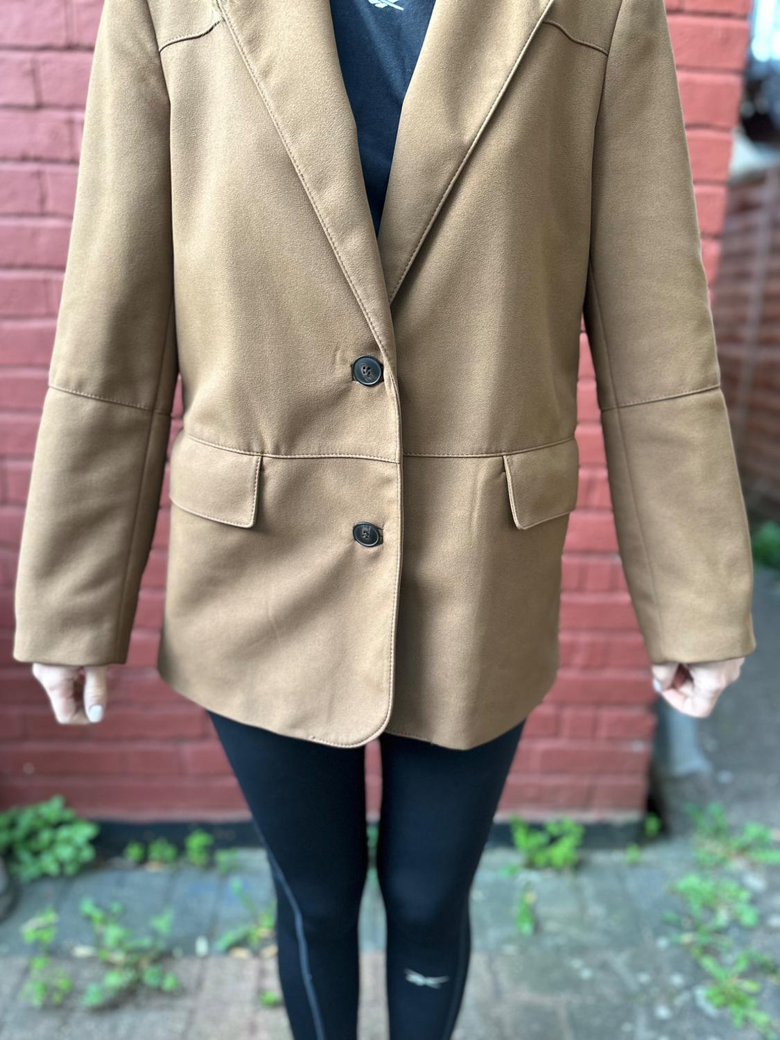 FAUX SUEDE STRAIGHT BLAZER - Image 4