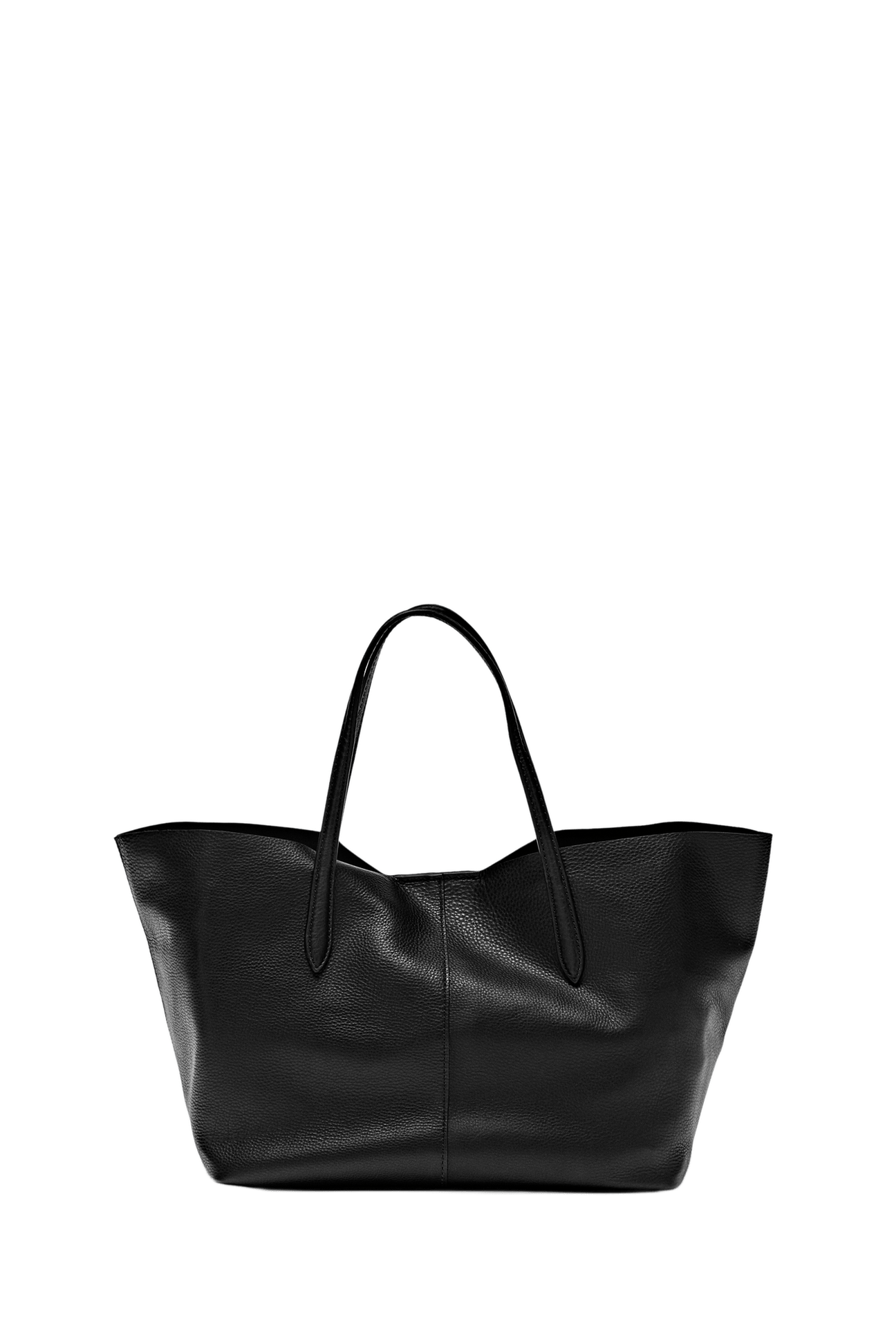 Medium nappa leather tote bag — Black