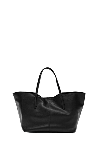 Medium nappa leather tote bag — Black 1